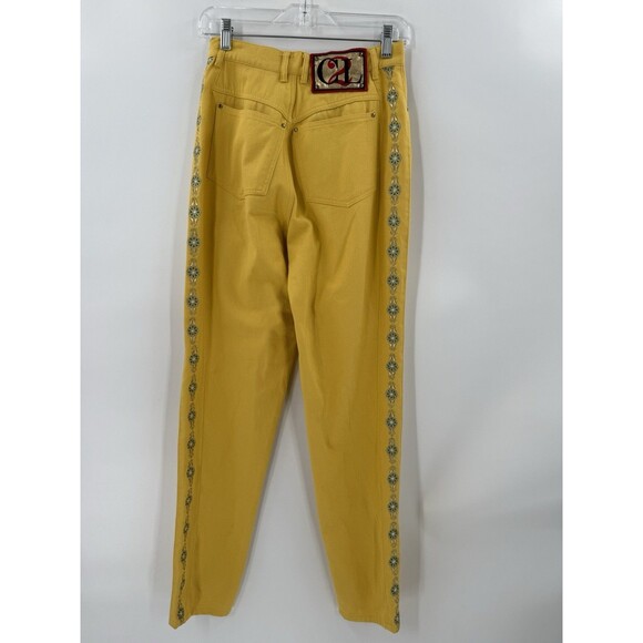 VINTAGE RARE Designer Christian LLinares Jeans W Matching Jacket Embroidered - Picture 13 of 16